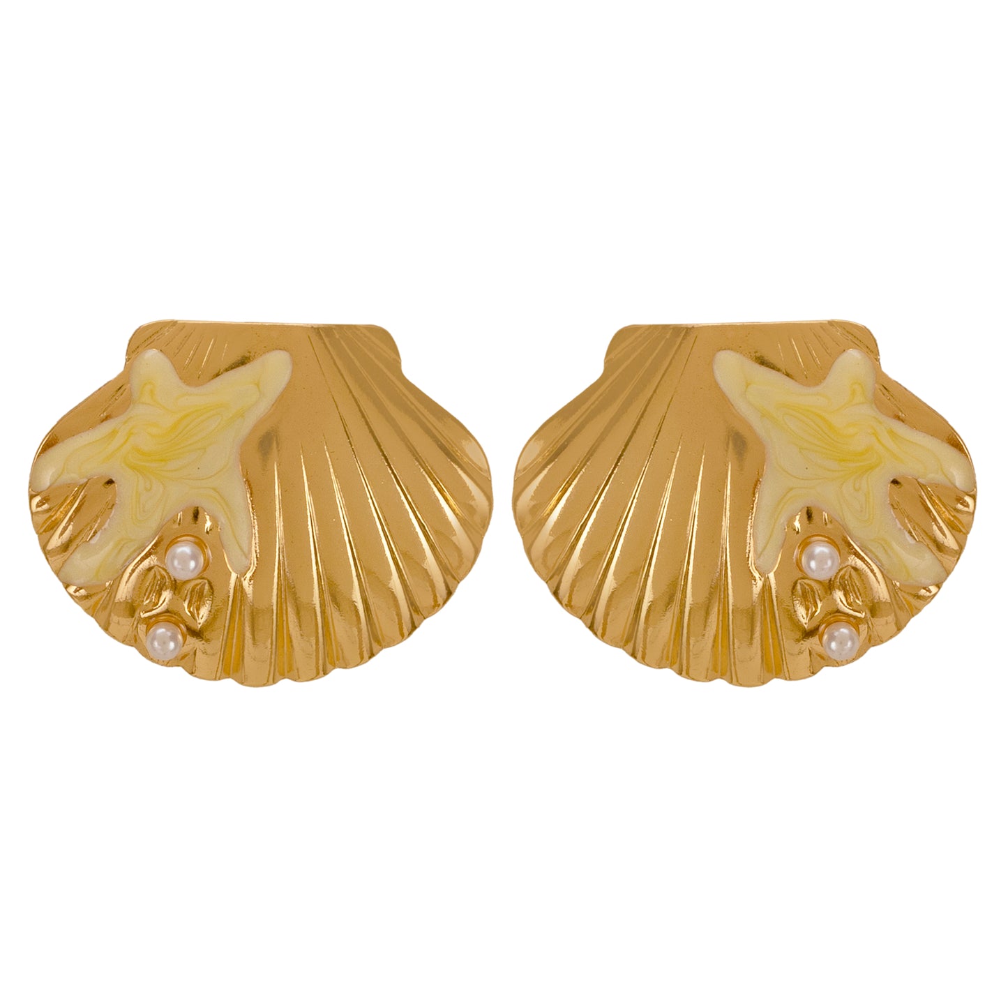 Pearl Tide Sea Shell Earrings