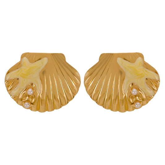 Pearl Tide Sea Shell Earrings
