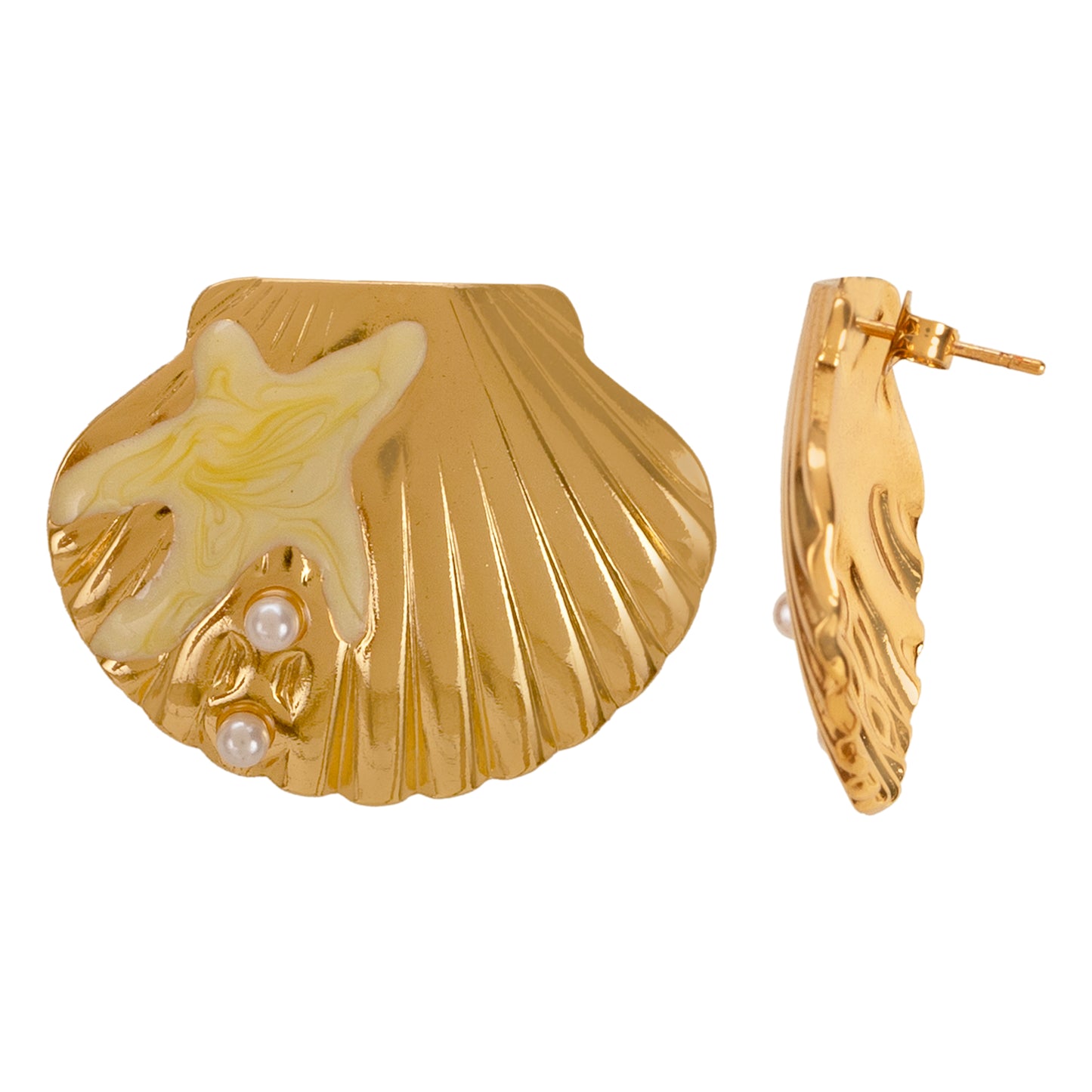 Pearl Tide Sea Shell Earrings