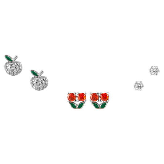 Cherry Glow Stud Set